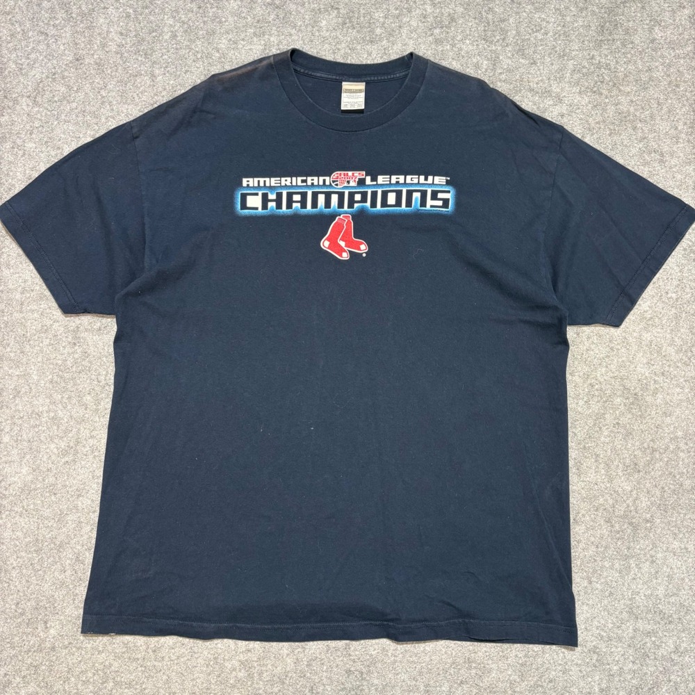 Boston Red Sox 2007 ALCS Champions Shirt Navy Blue 2XL Alstyle MLB Graphic Tee